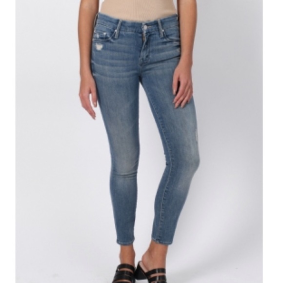MOTHER Looker Graffiti Girl Distressed Skinny